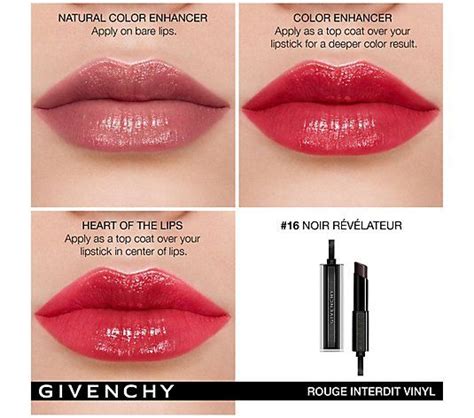 givenchy black magic lipstick before and after|givenchy rouge interdit satin lipstick.